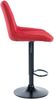 Barhocker RIO - Rot, Stoff, Schwarz Barhocker mit Lehne Barstuhl Tresenhocker Tresenstuhl Kneipenhocker Kneipenstuhl Bild 4