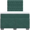 vidaXL Boxspringbett mit Matratze Dunkelgrün 120x200 cm Samt 3290891 Bild 4