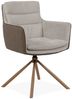 Finori Logan 70A Stuhl, Stoff anthrazit + Lederoptik schwarz / schwarz | Esszimmerstuhl für Esszimmer | Maß: B x H x T ca. 59 x 88 x 63 cm | Esszimmerstuhl mit Stoffbezug und Metallgestell Bild 3
