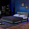 HOME DELUXE LED Bett ASTEROID mit Matratze – 160 x 200 cm Dunkelgrau Bild 5
