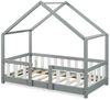 en. casa Kinderbett, »Treviolo« Haus-Optik Montessori 70x140 cm Hellgrau / Weiß Bild 2