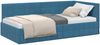 vidaXL Eckbettgestell mit Kopfteil Blau 90 cm x 200 cm Samt 42016387 Bild 2