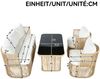 Merax 5-teiliges Gartenmöbel Set, PE Rattan Garten-Loungesessel-Set mit 3-Sitzer Sofa, 2 Sessel & Glastisch – mit Polyester Kissen, Stahlrahmen & gehärteter Glasplatte, Beige Bild 4