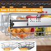 KESSER® Teleskopschublade 30-60cm Schrankbreite verchromt aus Edelstahl Schubladeneinsatz für Küchenschrank Korbauszug Schrankauszug 2x 50cm - Silber Bild 5