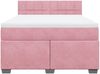 vidaXL Boxspringbett mit Matratze Rosa 140x190 cm Samt 3286311 Bild 4
