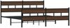 vidaXL Metallbett ohne Matratze Braun Eichen-Optik 200x200 cm 3308481 Bild 3