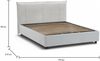 Dmora Ambassador Doppelbett, Bettkasten mit Stoffbezug, 100 % Made in Italy, Öffnung vorne, geeignet für Matratzen 160 x 200 cm, Weiß Bild 3