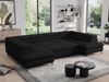 Mks Möbel 'Pedro U-Form' Ecksofa mit Schlaffunktion und verstellbaren Kopfstützen, Schwarz, Boucle Bild 4