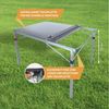 Skandika Campingtisch Aluminium Klapptisch Maikku, einrollbare Tischplatte, wasserfest, für 6 Personen, 80 kg Traglast, 107 x 70 x 70 cm, Falttisch für Garten Bild 3