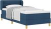 vidaXL Boxspringbett mit Matratze mit Kopfteil Blau 90 x 200 cm Stoff 3340135 Bild 2