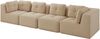 4-Sitzer Sofa 386x104x69 cm aus Cordstoff rahmenlos modular, beige Bild 5