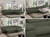 Mks Möbel 'Pedro L-Form' Ecksofa mit Schlaffunktion, verstellbaren Kopfstützen & Bettkasten, Grün, Boucle, rechts Bild 2
