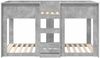 vidaXL Etagenbett für Kinder Beton Grau 90 x 200 cm Holzwerkstoff 3410414 Bild 5