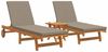 vidaXL Sonnenliege 2-Person 3 pcs Braun Massivholz Akazie 3325209 Bild 2