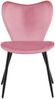 Esszimmerstuhl COLON - Samt Rosa 50x58x80 cm | Essstühle Esszimmerstühle Küchenstühle Wohnzimmerstühle Bild 5