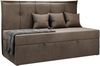 Kinderbett BANCO, Boxspringbetten für Kinderzimmer, Jugendbett, Einzelbett mit Matratze - Braun Velvet - Topper T25 Bild 4