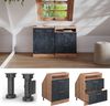 Dachschrägenschrank Rion Schwarz Beton 60 x 81.6 cm mit 2 Schubladen, Schrankkorpus 60 cm Tiefe Vicco Bild 5