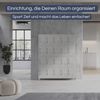 Schließfachschrank Spind ROBERT - 20 Fächer, Etikettenhalter Lüftungsschlitze | Wertfachschrank Umkleideschrank Metall Kleiderspind, 172x136x45cm Grau Bild 3