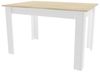 Home Collective Esstisch Küchentisch, Platte aus Eiche, Holztisch (Perfekt für Küche, Esszimmer, Wohnzimmer), 120x80 cm hergestellt gestellt aus Möbelplatte PVC-Furnier sonoma weiß Bild 2
