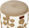Pouf DIMAN Weiß Jute 40 cm 40 cm Bild 4