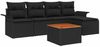 vidaXL Gartensofa-set mit Speicher 6 pcs Schwarz Poly-Rattan 3355986 Bild 2
