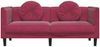 vidaXL Sofa mit Kissen 2-Sitzer Weinrot Samt 372636 Bild 4