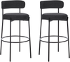 Set mit 2 Barstühlen ALLISON Bouclé Schwarz Bild 4