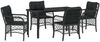vidaXL Garten Essgruppe mit Kissen 5 pcs Schwarz Poly-Rattan 3380206 Bild 2