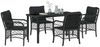 vidaXL Garten Essgruppe mit Kissen 5 pcs Schwarz Poly-Rattan 3380206 Bild 3