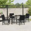 vidaXL Garten Essgruppe mit Kissen 5 pcs Schwarz Poly-Rattan 3380206 Bild 4