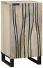 Sideboard, Kommode Weiß 40 x 33 x 75 cm massives Mangoholz j3219p Bild 2