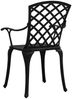 vidaXL Gartenstühle 2 Stk. Aluminiumguss Schwarz 315572 Bild 5