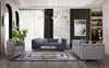 Sitzgruppe/Sofa Set - Wohnzimmergarnitur "Ismene" 3+3+1+1-Dunkelblau/Grau Bild 2