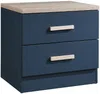 Vente-unique - SKAIDO Bedside table Holz, Platte BlauBeige - B 40 cm x H 50 cm x L 50 cm Bild 3