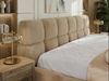 Doppelbett mit Gasdruckfeder, Polsterbett NIRA CLASSIC Holzlattenrost Bett mit Stauraum, gepolstertes Kopfteil Bettkasten - 140 x 200 cm - Beige Plüsch Bild 3
