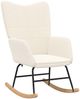 vidaXL Schaukelstuhl Creme Sherpa-Stoff 42001784 Bild 2
