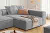 KAWOLA Sofa CARMO Ecksofa Stoff grau Recamiere rechts 68 x 191 x 306 cm Bild 4