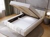GRAINGOLD Orio Doppelbett 120x200, Polsterbett mit Kopfteil, Bettkasten, Velour-Stoff, Beige Bild 5