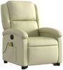 vidaXL Massagesessel mit Aufstehhilfe Elektrisch Creme Echtleder 3204276 Bild 4