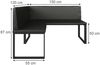Esszimmer-Eckbank Ravon Schwarz 120 x 150 cm Vicco Bild 2
