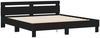 Doppelbett, Bettgestell Modernen mit Kopfteil Schwarz 160x200 cm Holzwerkstoff d1131e Bild 3