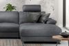 KAWOLA Sofa LOLA Ecksofa XL Leder grau mit motorischer Relaxfunktion Recamiere rechts 84 x 178 x 304 cm Bild 4