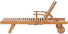 Beliani 'JAVA' Gartenliege rollbar, Akazienholz hellbraun Bild 4