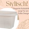 GarPet Balkonkasten 4er Set Blumen Kasten Balkon Geländer Wasserspeicher Rattan Weiß 60 cm Bild 5