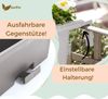 GarPet Balkonkasten 4er Set Blumen Kasten Balkon Geländer Wasserspeicher Rattan Weiß 60 cm Bild 4