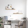 vidaXL Wandregal mit Regal 2 pcs Beige 80 x 9 x 3 cm Holzwerkstoff 42020033 Bild 4