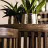 Couchtisch 2er-Set Mangoholz, modern mit Stauraum, rund, Braun, Lamellen Design, Ø 50/65 cm Bild 5
