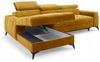 Ecksofa Schlafsofa Sofa AGNESA XS Stoff Salvador Honiggelb Ottomane Links Bild 3