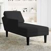 vidaXL Chaiselongue mit Kissen und Rechter Armlehne Schwarz Samt 4009812 Bild 3
