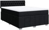 vidaXL Boxspringbett mit Matratze Schwarz 140x200 cm Stoff 3287100 Bild 2